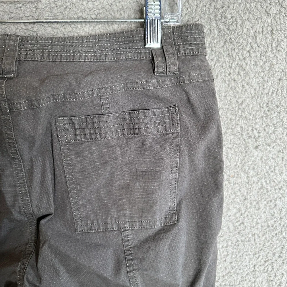 Orvis Pants Womens Size‎ 8 Gray Roll Tab Cuff Outdoor Gorpcore Ripstop Hiking